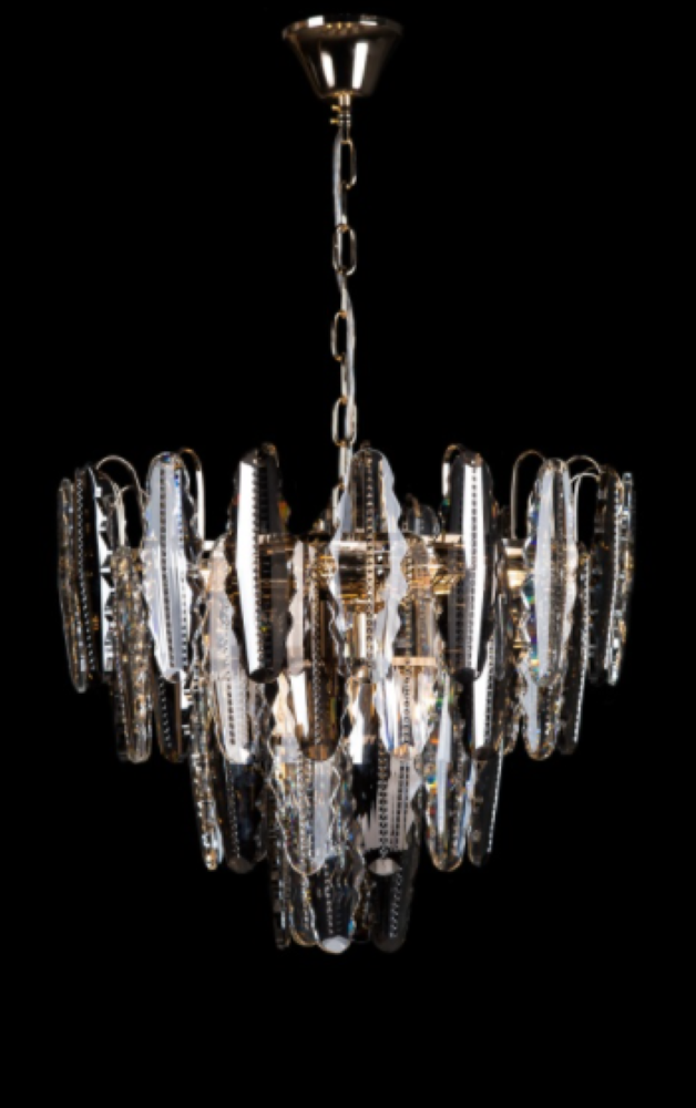 Кришталева люстра L77558/500/12 FGD Чорний/Білий/Золото (AN000291) Кришталева люстра L77558/500/12 FGD Чорний/Білий/Золото (AN000291)