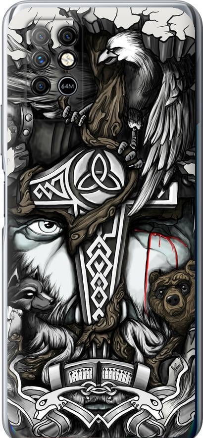 Чехол на Infinix Note 8 Тату Викинг (4098u-2710-42517)