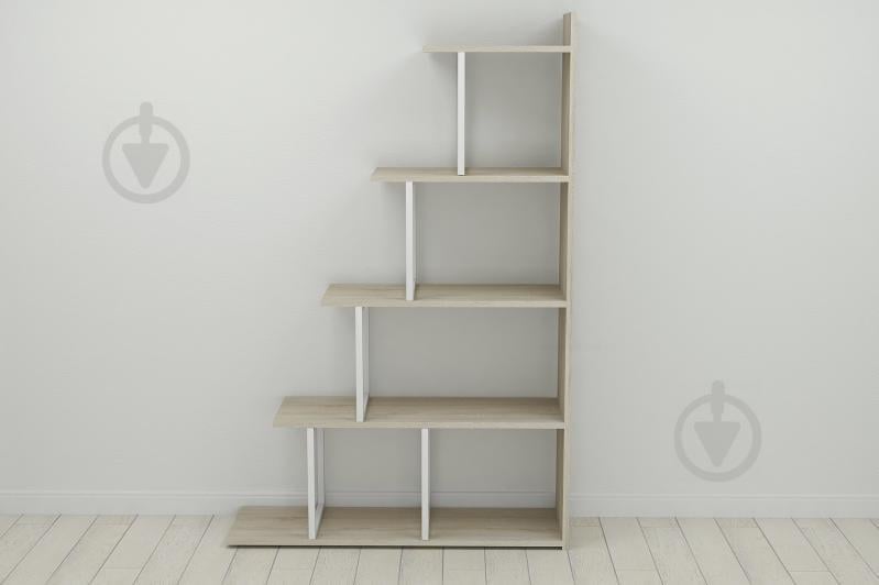Этажерка Ferrum-decor Стелла 1600x1020x300 Белый металл ДСП Дуб Сонома (STEL018)