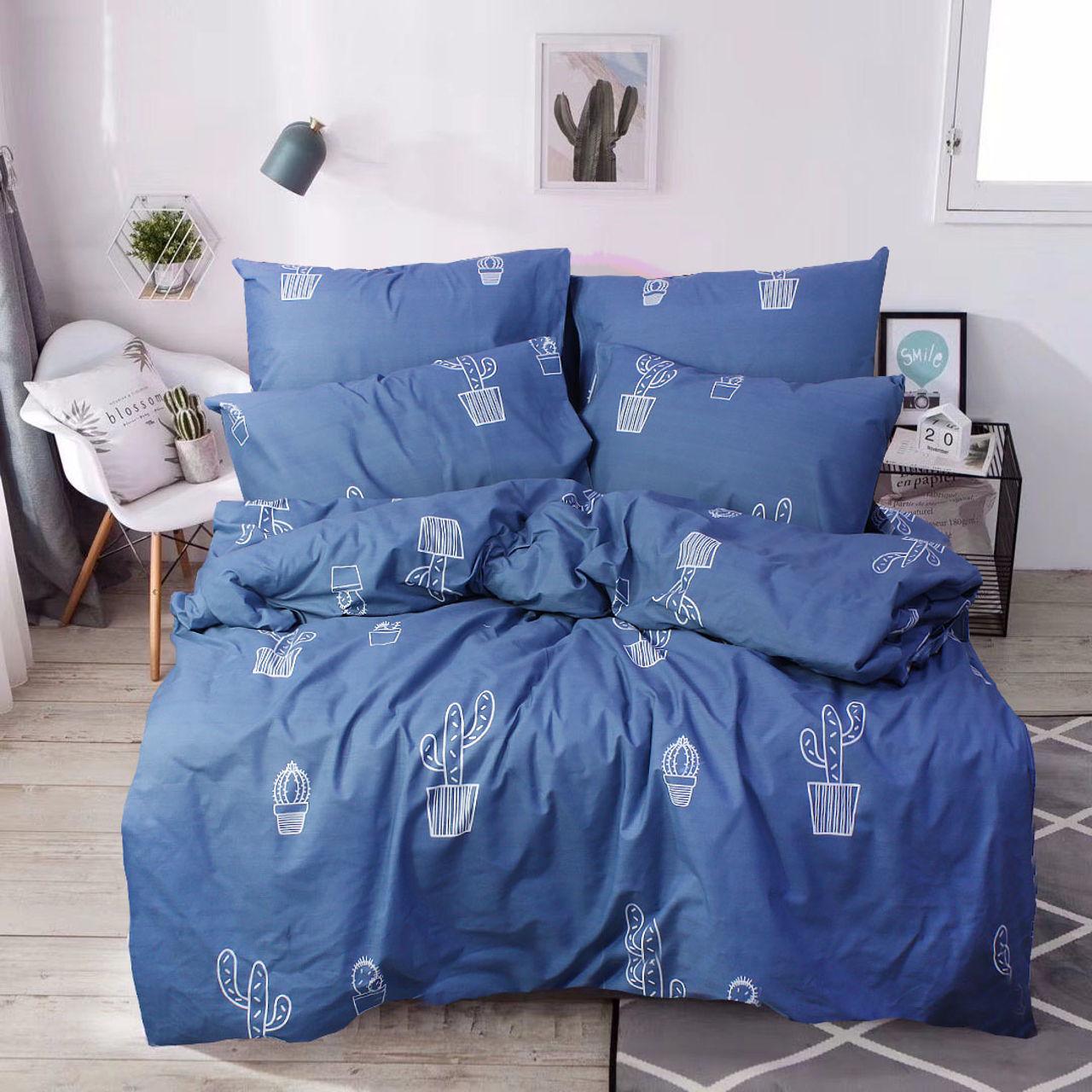 Пододеяльник З0062 175х210 см Синий/Белый (157339)