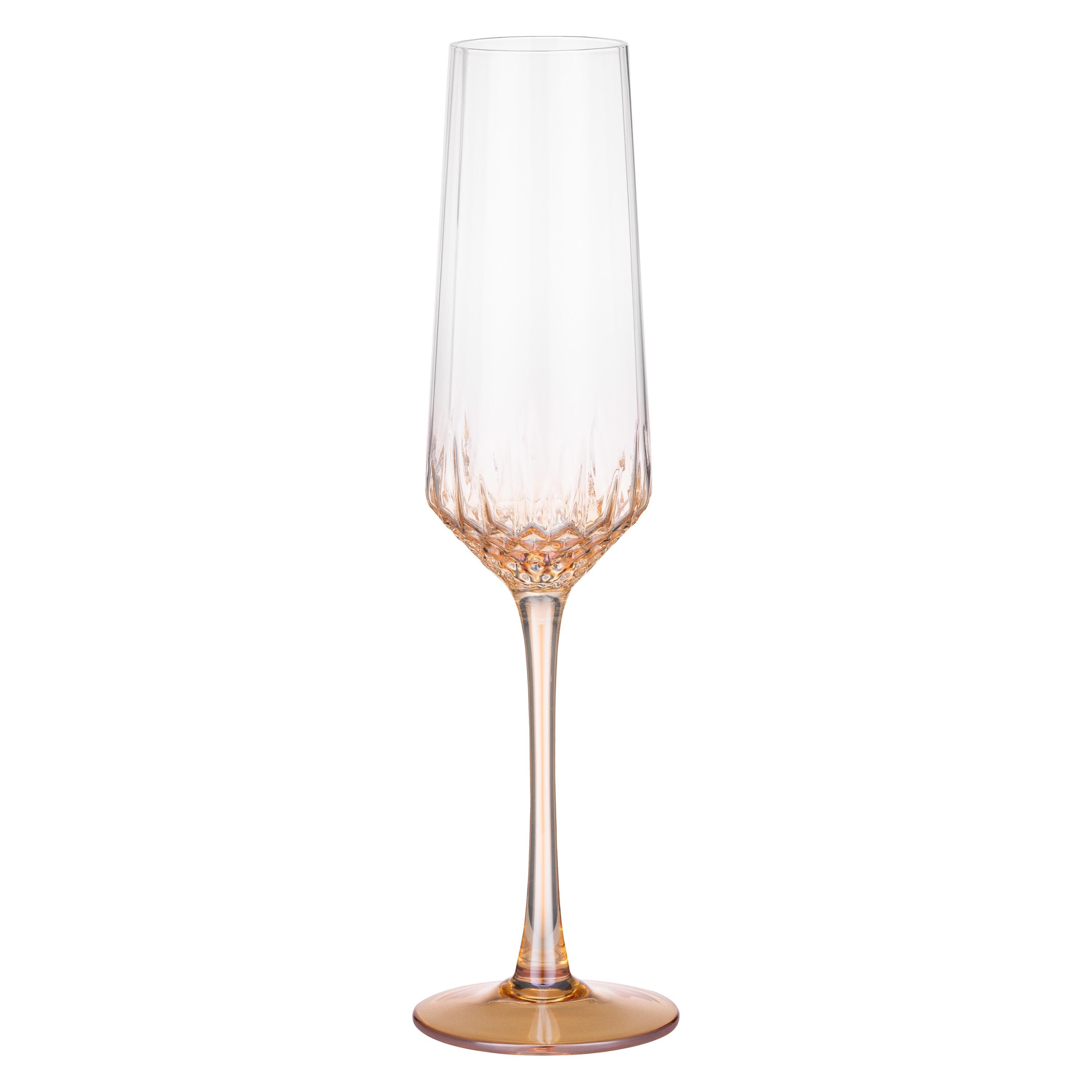 Набор бокалов для шампанского Ardesto Black Mars Favola 2 шт. Прозрачно-золотистый (AR2622G)