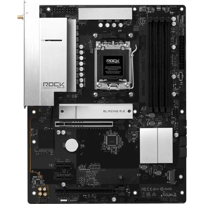 Материнская плата ASRock B850 ROCK Wi-Fi 7 ATX sAM5 AMD B850 4xDDR5 2xM.2 4xSATA HDMI 2.5GbE Black (35227333)
