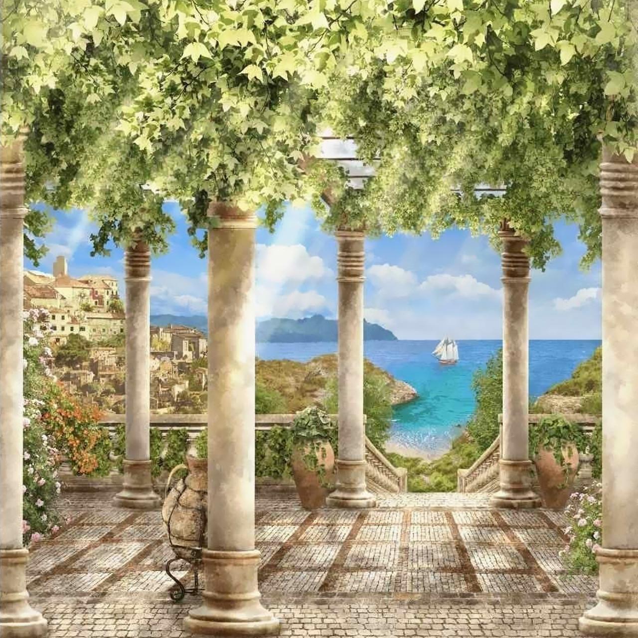 Алмазная мозаика Греческий остров 40x40 см (DM.090)
