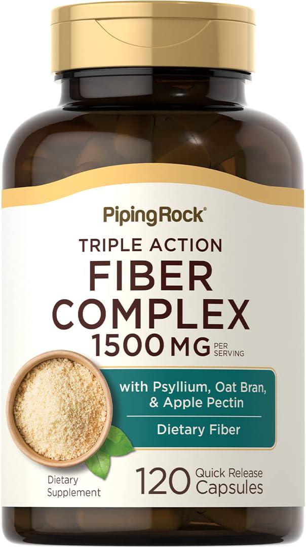 Комплекс пищевых волокон тройного действия Piping Rock Triple Action Fiber Complex 120 quick release capsules