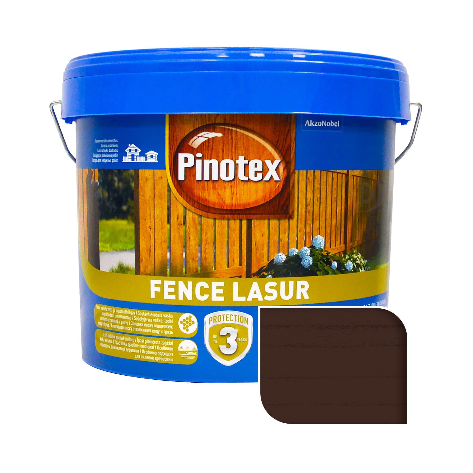 Пропитка для дерева Pinotex Fence Lasur с декоративным эффектом с воском 10 л Палисандр (17899)