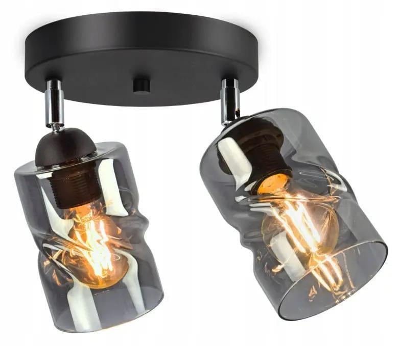 Люстра потолочная Sirius с поворотным механизмом на два плафона Е27 IP20 S4944-2 BK+SM Черный (28686838)