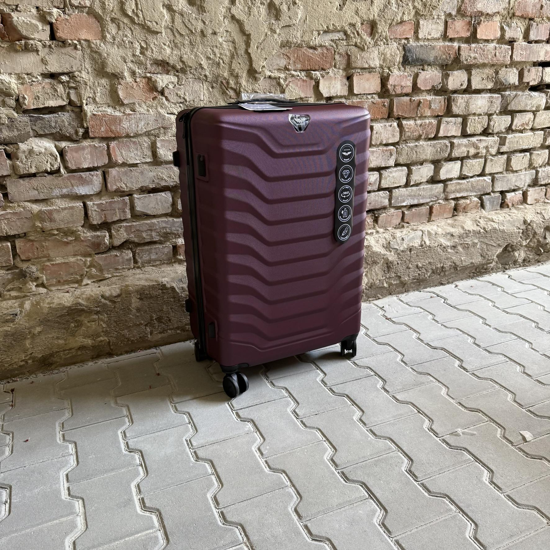 Чемодан Wings PEA01 дорожный L Бордовый (26557308) - фото 3