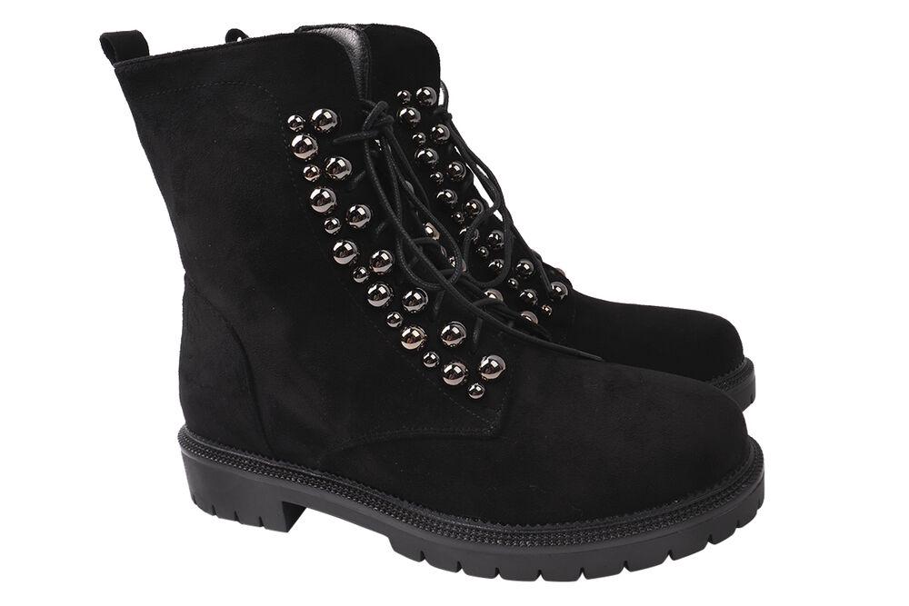 Ботинки женские Gelsomino из эко замши высокие р. 40 Черный (221-21ZHC)