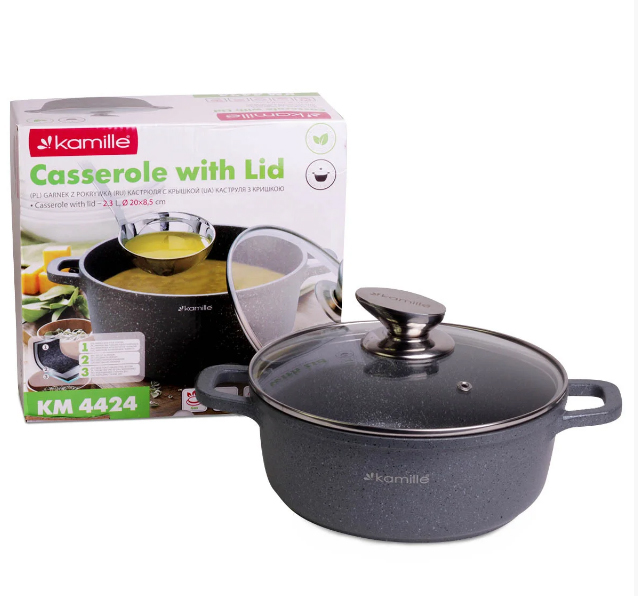 Каструля з кришкою Kamille 2,3 л (KM-4424)