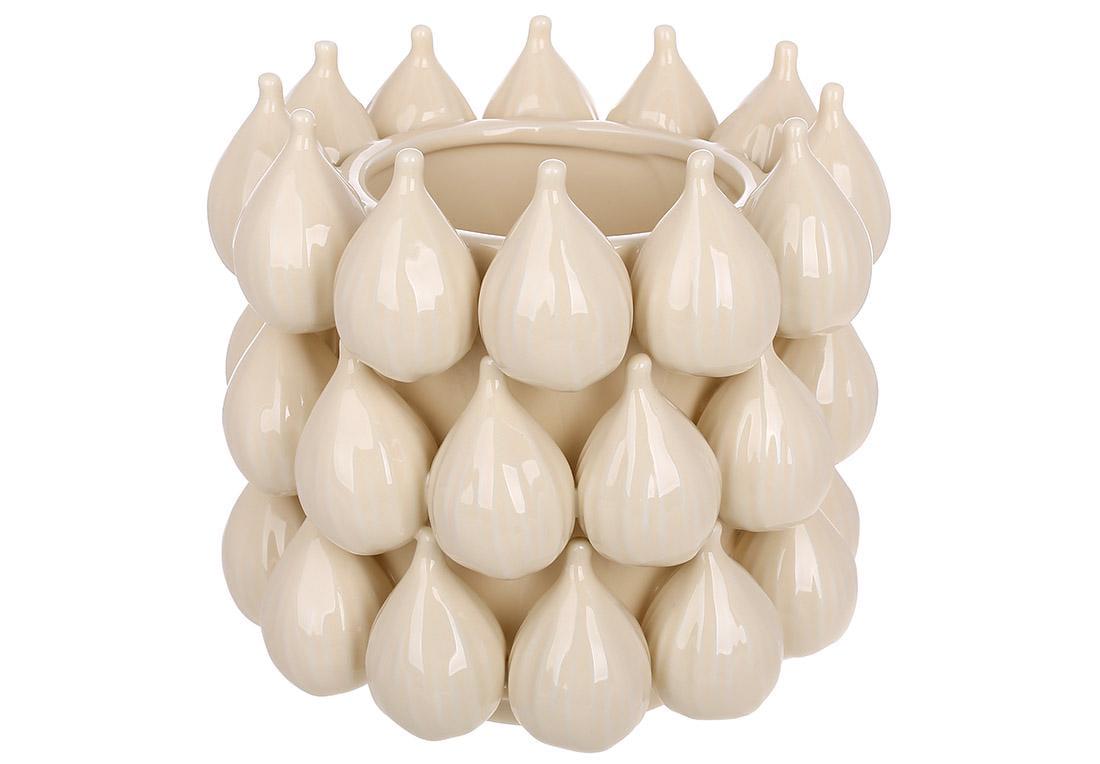 Ваза фарфоровая Молодой чеснок D19х18 см (457-339)