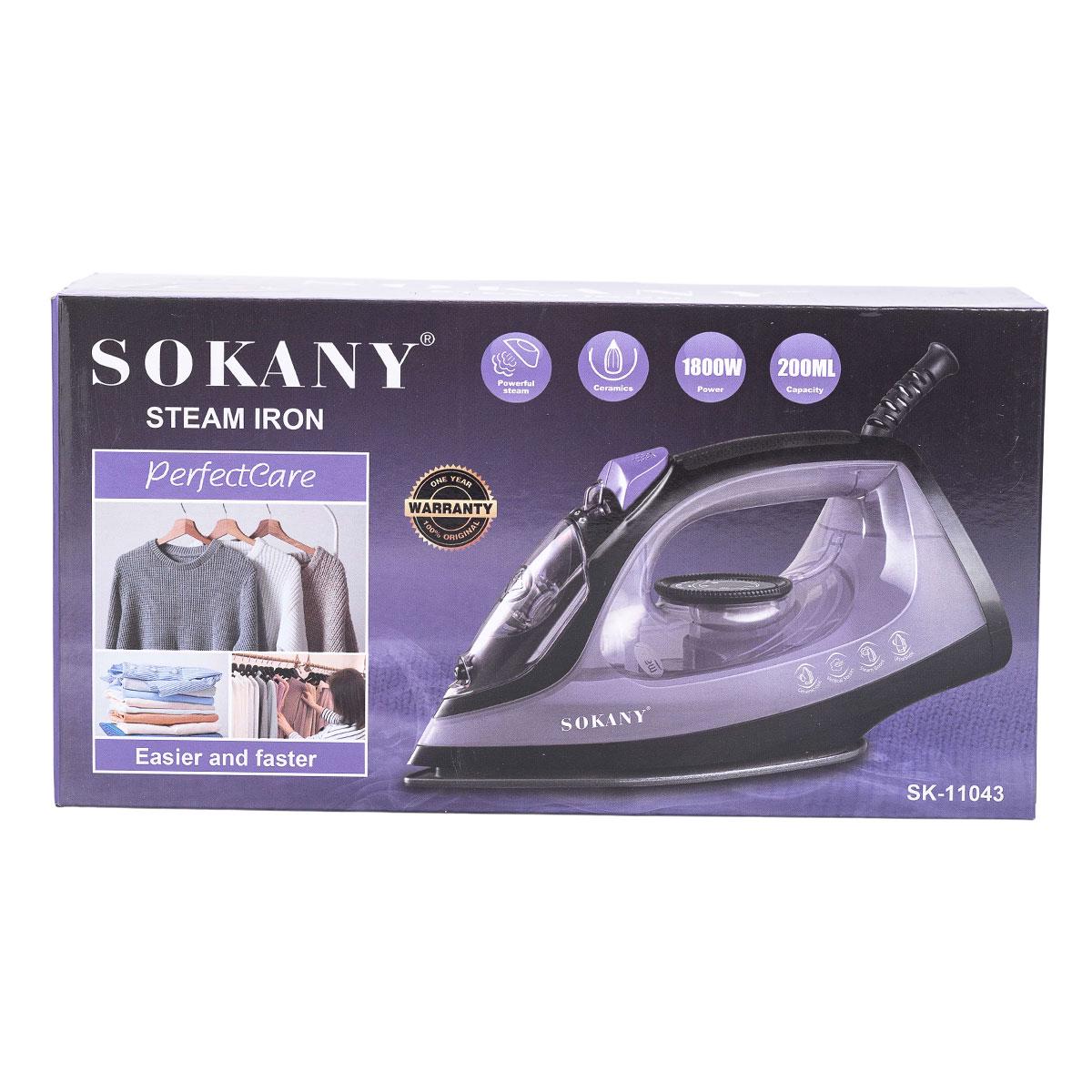 Утюг паровой ручной Sokany с керамическим покрытием бытовой с автоотключением 1800 Вт Фиолетовый (5920) - фото 9