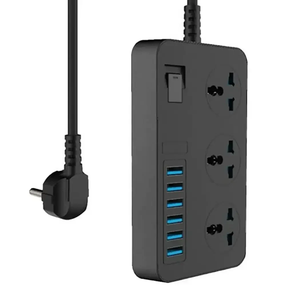 Удлинитель AR CP02 3 розетками 6 USB 3000 Вт 2 м (9922) Удлинитель AR CP02 3 розетками 6 USB 3000 Вт 2 м (9922)
