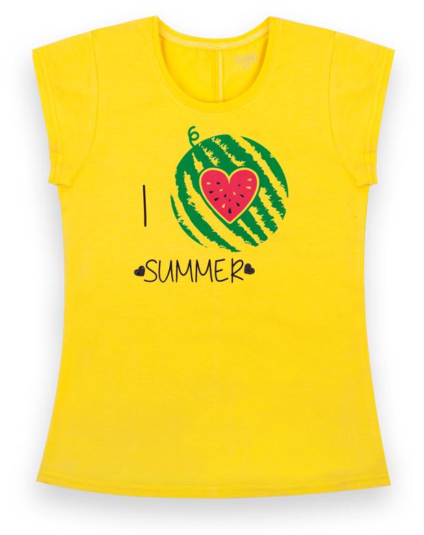 Футболка для девочки Gabbi FT-21-9-1 134 см Желтый (12658)