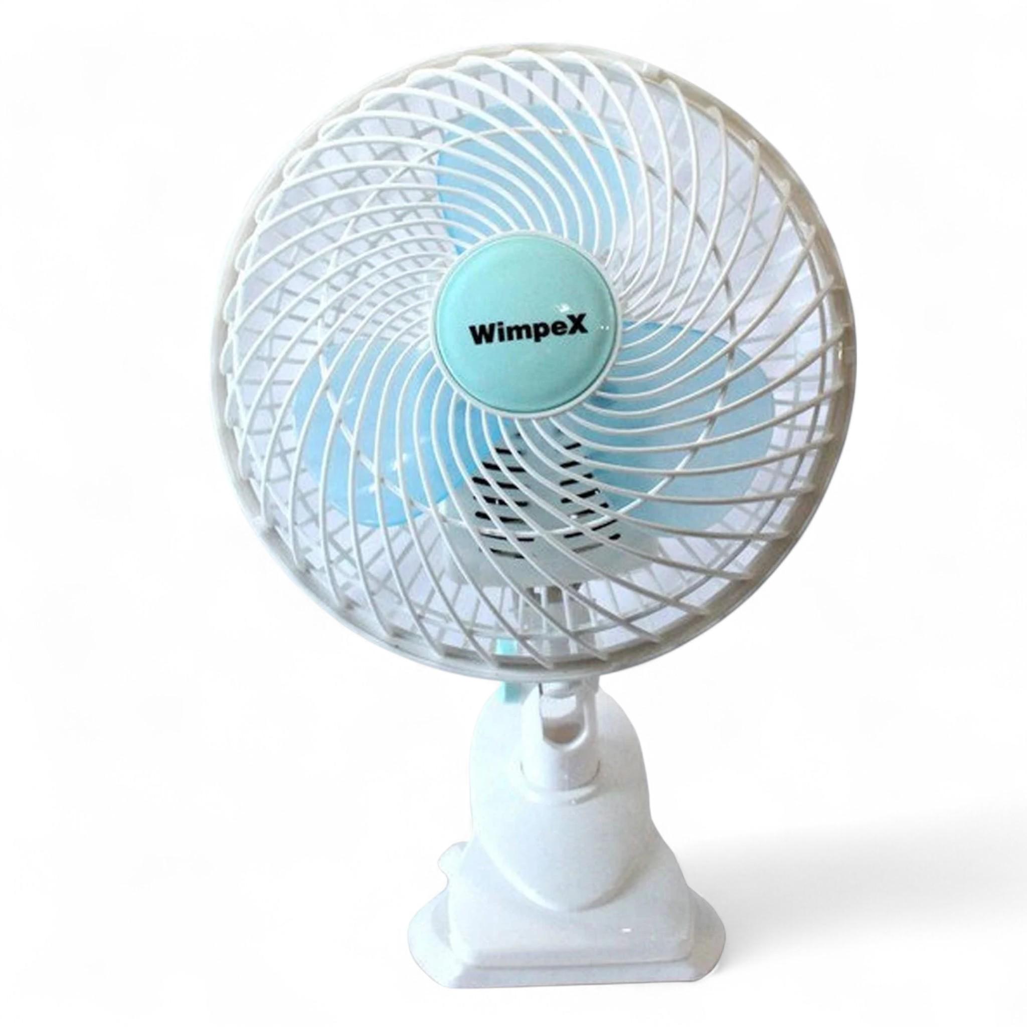 Вентилятор настільний Wimpex WX-707 прищіпка підставка автоповорот 50 Вт 2в1 (V_WX-707White)