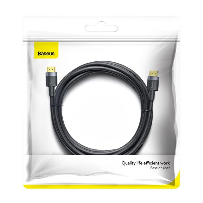 Кабель BASEUS 4KHDMI Male To 4KHDMI Male Cafule HDMI2.0 2 м Black - фото 9