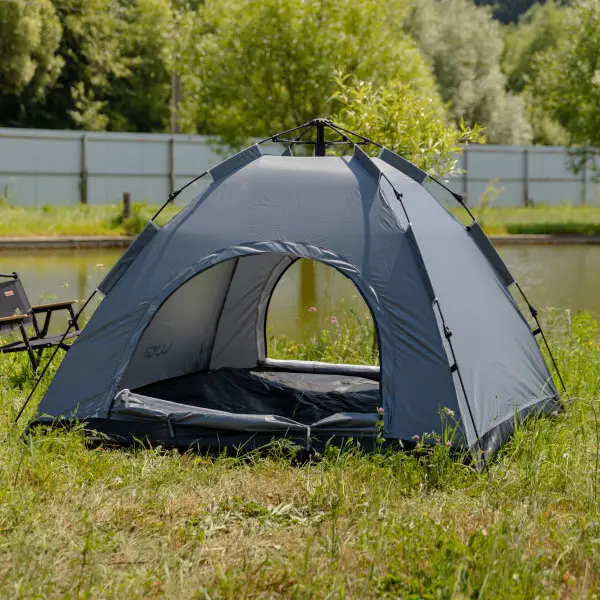 Палатка туристическая двухместная с автоматическим каркасом для походов и кемпинга 200х200х140 см Серый (147-107-LU-019G) - фото 4 Палатка туристическая двухместная с автоматическим каркасом для походов и кемпинга 200х200х140 см Серый (147-107-LU-019G) - фото 4