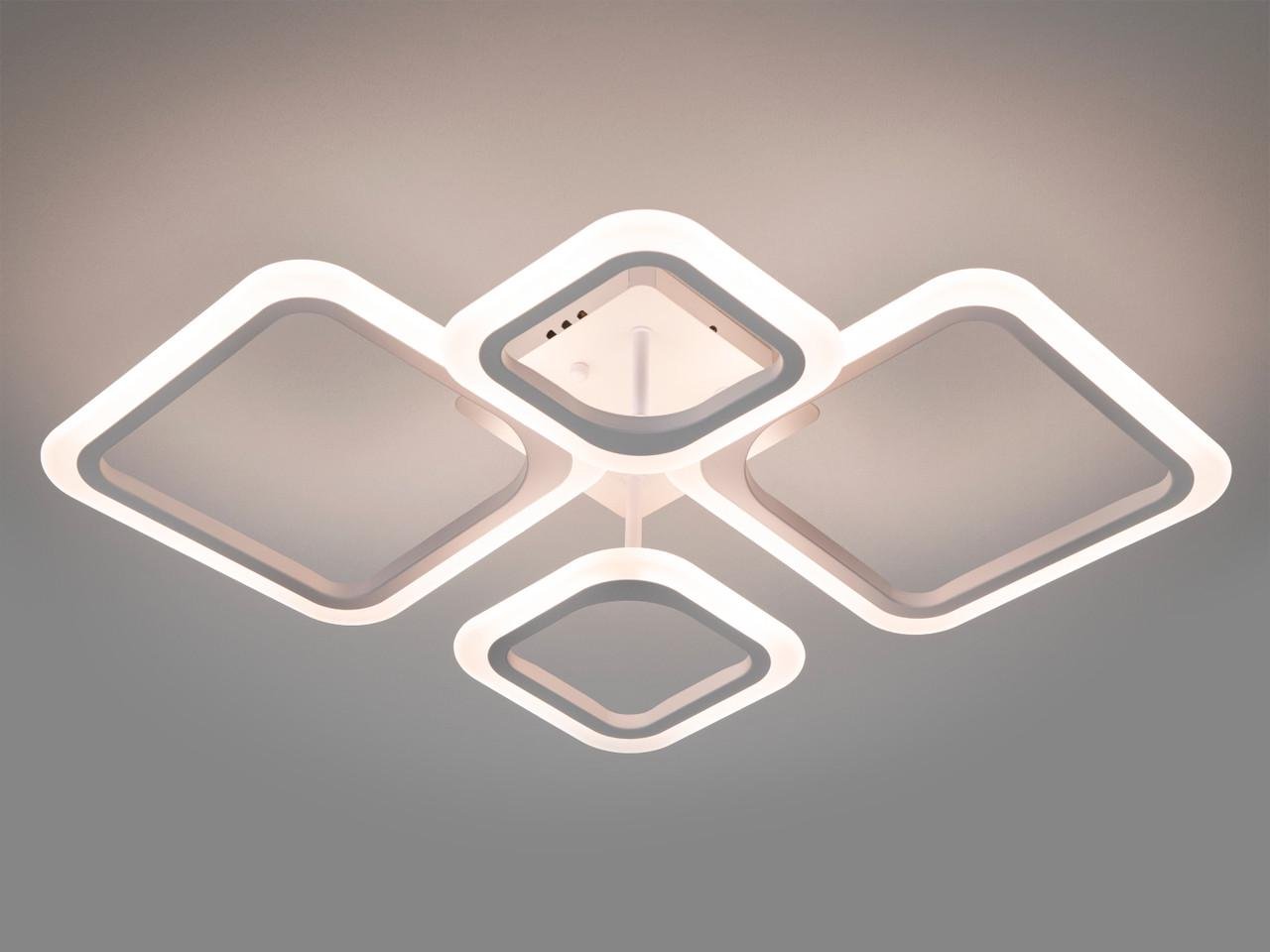 Люстра LED в детскую с димером A8060-2+2WHDIM-LS 52W на 8 м2 Белый (2580315122) - фото 1