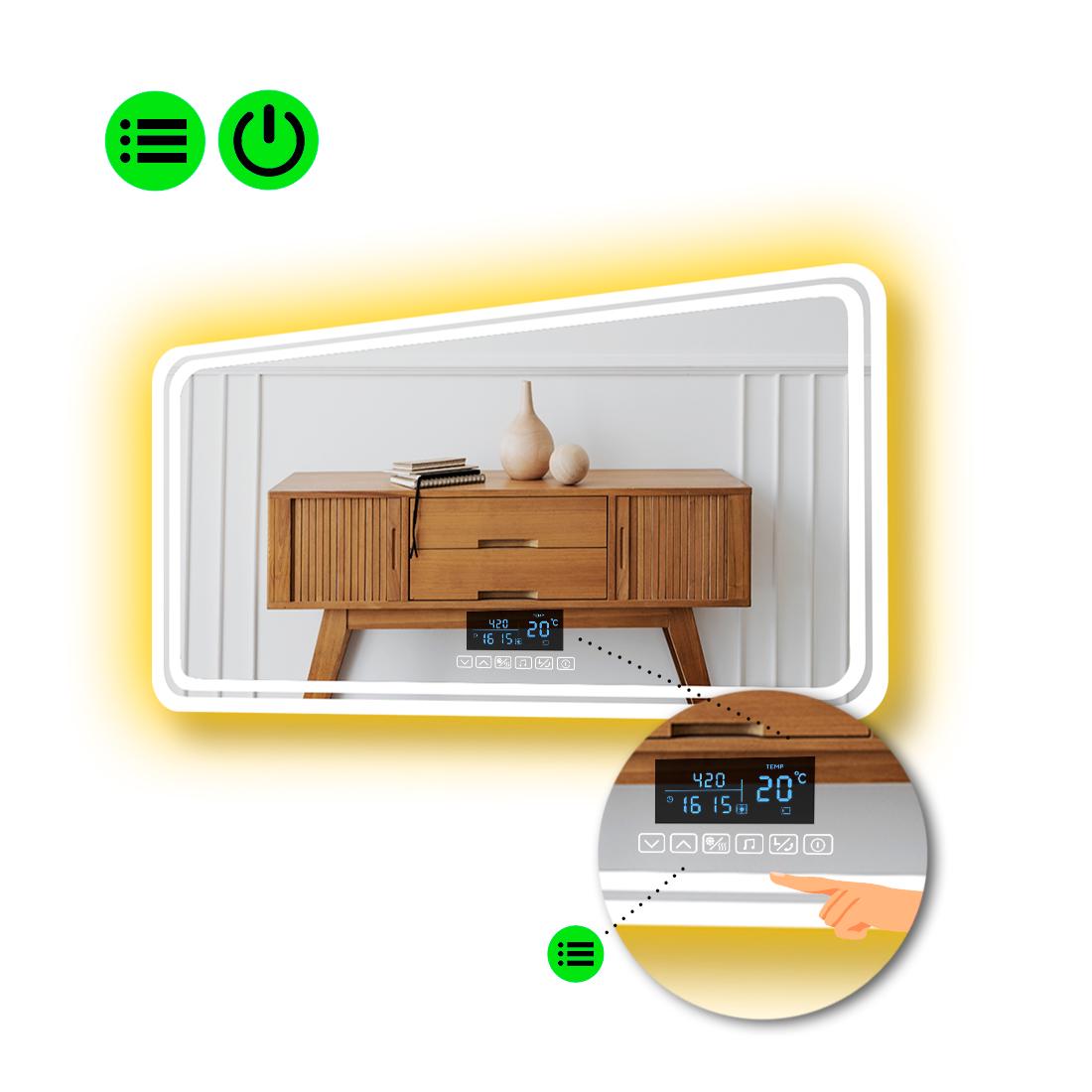 Зеркало с LED подсветкой Ottavia с Smart-блоком 70x60 см (8995444)