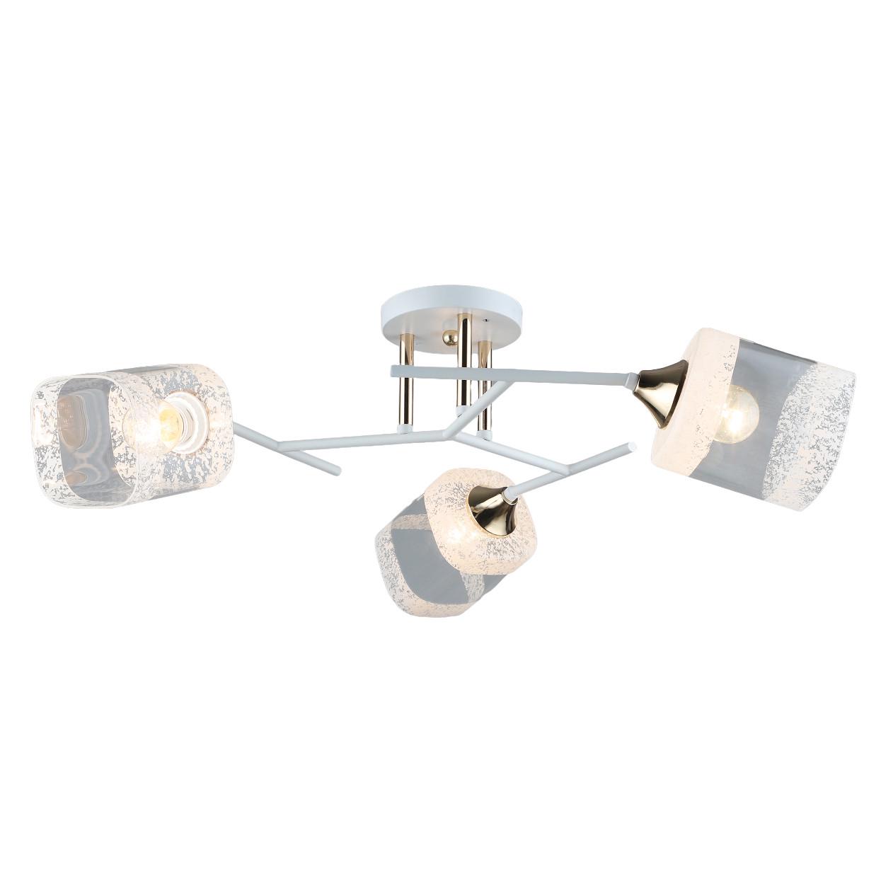 Люстра стельова Sirius B A4147/3WT+FGD Білий/Золотий (2281309524) Люстра стельова Sirius B A4147/3WT+FGD Білий/Золотий (2281309524)