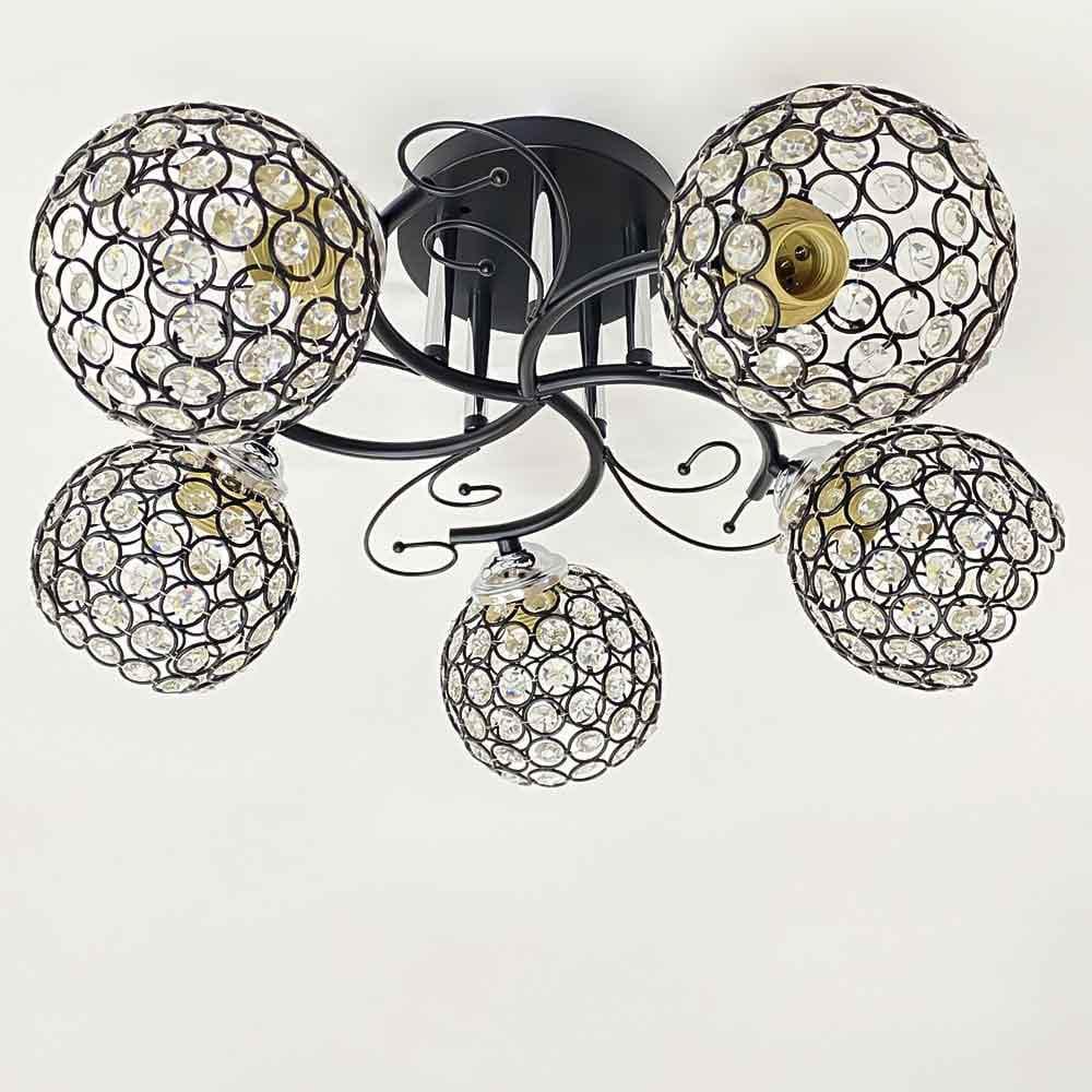 Люстра потолочная Light House SRS-20383/5 Черный/Хром