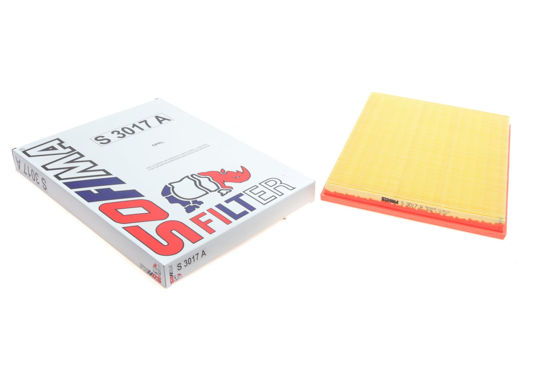 Фільтр повітряний SOFIMA для Opel Astra F 1,4-2,0/1,7 TD 91-02- (S 3017 A)