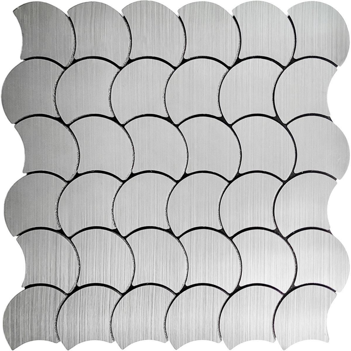 Мозаїка Sticker Wall SW-00001665 PET самоклеюча 300х300х4 мм Сірий (991943698)