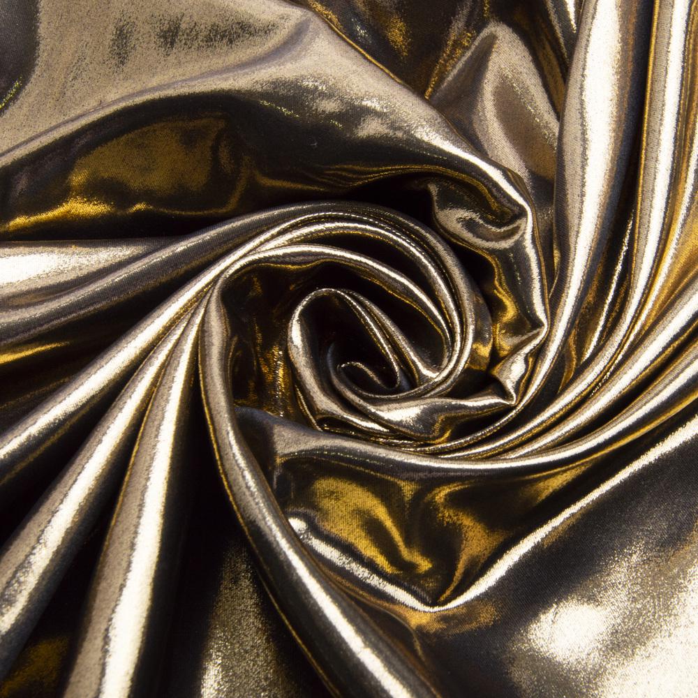 Тканина шовк парча Лазер Золото (24226)