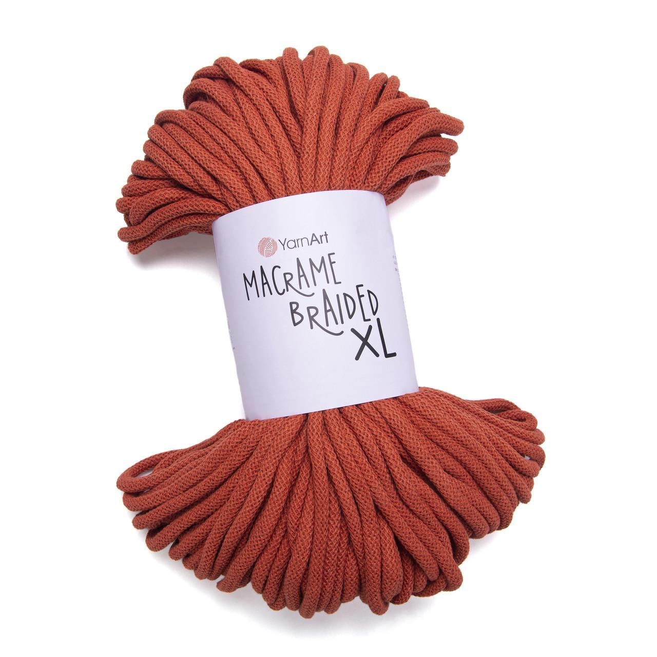 Шнур толстый Macrame Braided XL 10 мм 1000 г Терракот №785