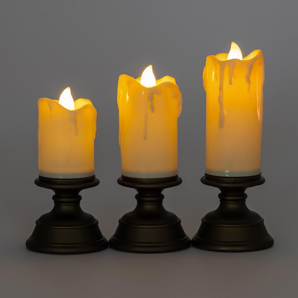 Набор свечей LED 14 см 3 шт. Айвори