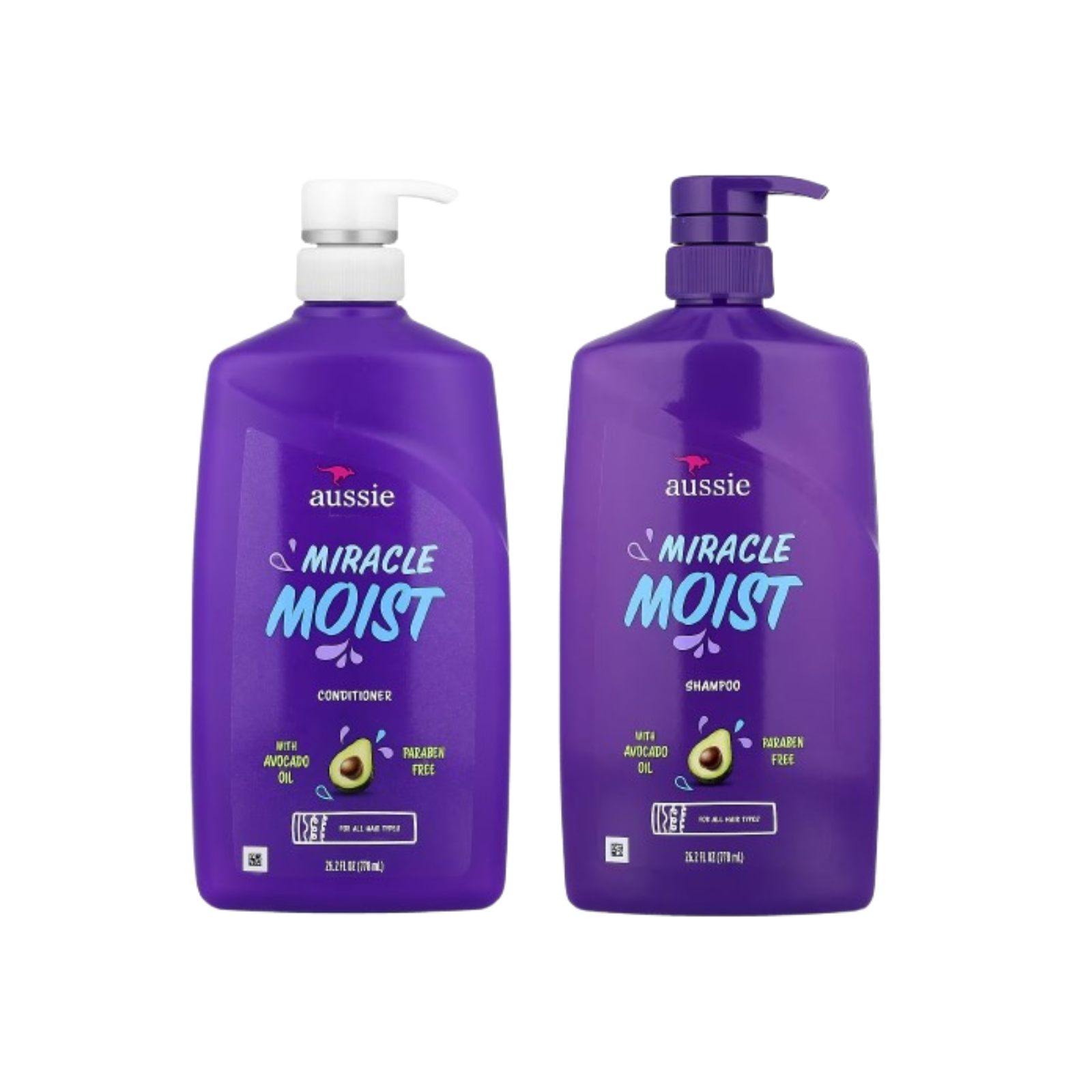 Набор для всех типов волос Aussie Miracle Moist шампунь и кондиционер с маслом авокадо 2 шт. 778 мл (28062035)