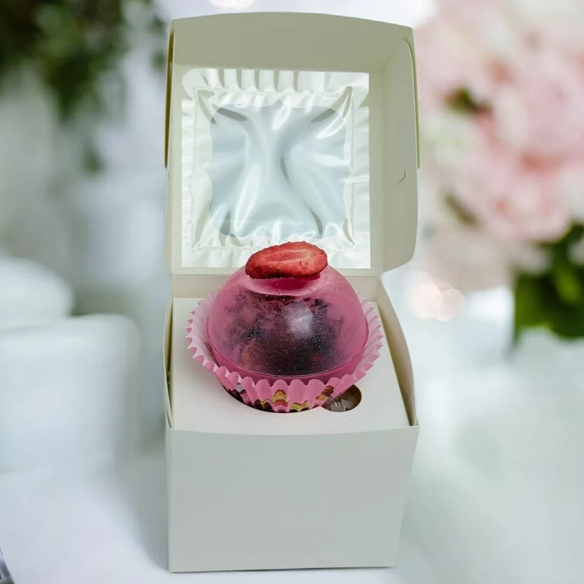 Чайная бомбочка Сочная Полуница ручная работа в подарочной упаковке (28534073)