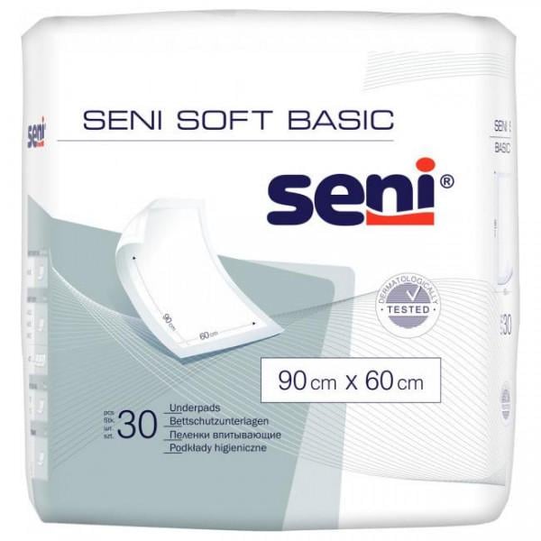 Одноразові пелюшки Seni Soft Basic 60х90 см 30 шт. (692315)