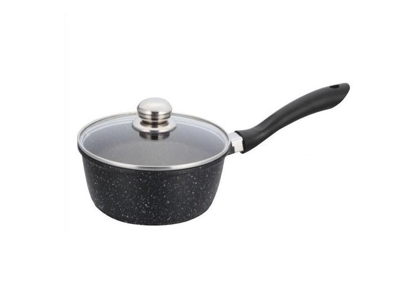 Ковшик с крышкой Benson BN-303 с мраморным антипригарным покрытием литой алюминий 1,4 л (14855455)