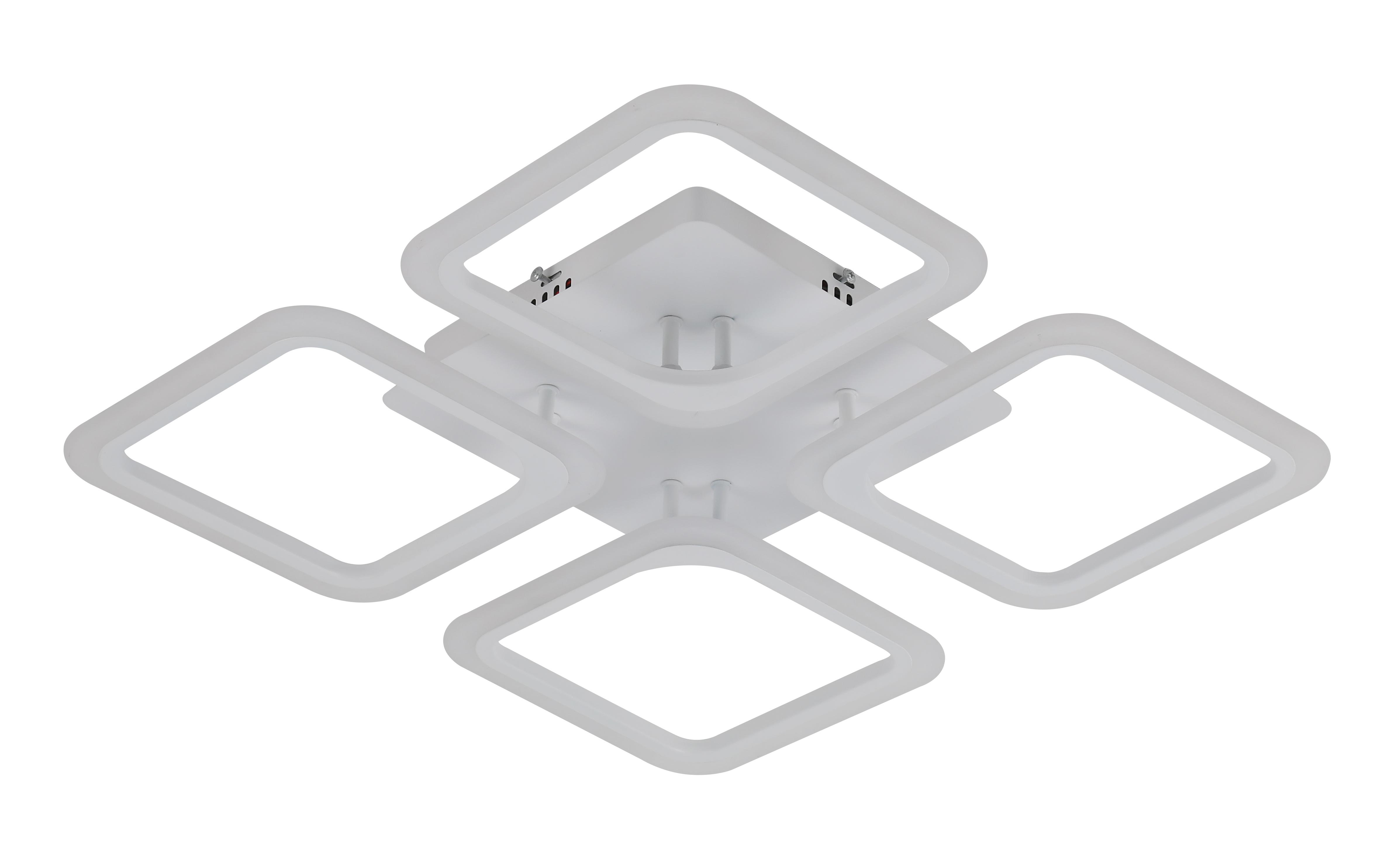 Люстра светодиодная Sirius 6110-4 WT 74W потолочная акриловая