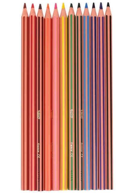 Олівці кольорові BIC Evolution Stripes 12 кольорів - фото 2