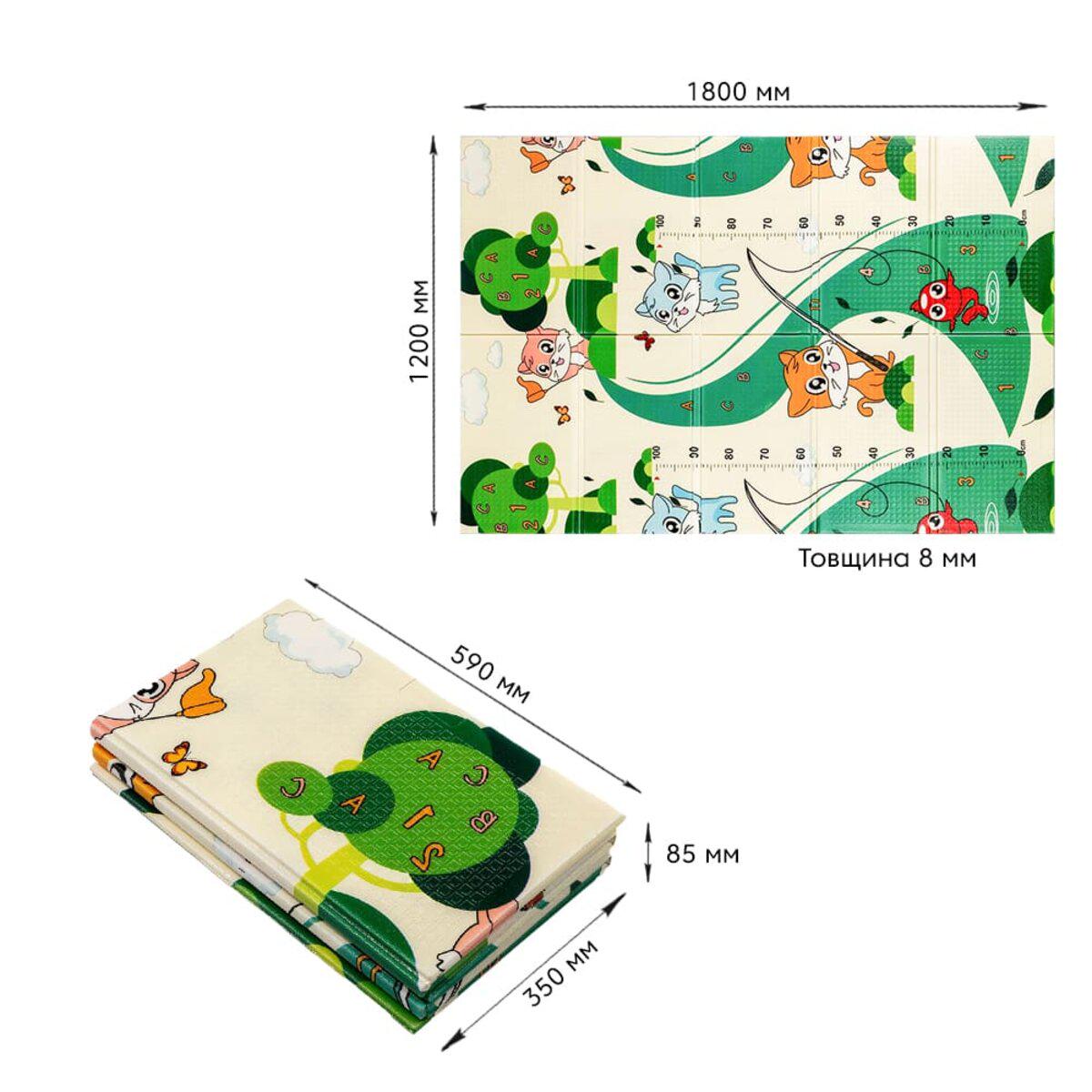 Термокилимок для дітей Кошенята складний розвиваючий двосторонній ігровий 1,2х1,8 м х 8 мм (001318) - фото 10