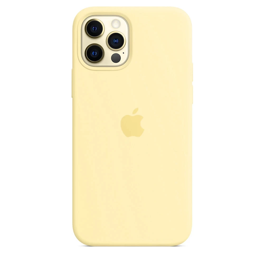 Силиконовый Чехол Накладка Silicone Case для iPhone 12/12 Pro Mellow Yellow - фото 2