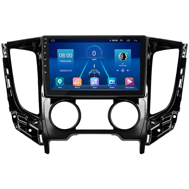 Магнитола штатная Lesko для Mitsubishi L200 V Manual AC 2015-2019 экран 9" 6/128Gb 4G Wi-Fi GPS Top