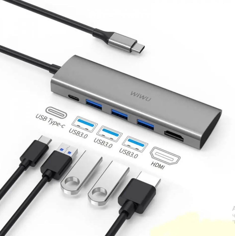 USB-хаб WiWU Alpha A531H USB Type-C 5в1 (ts000075765) - фото 3