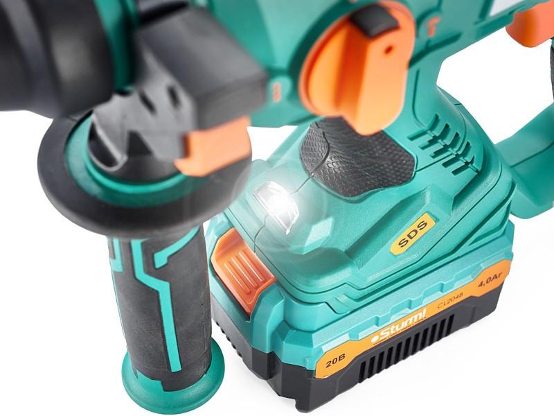 Перфоратор акумуляторний Sturm RH2520CLB 2415714618 ударний у кейсі 20 В без АКБ та ЗУ - фото 5 Перфоратор акумуляторний Sturm RH2520CLB 2415714618 ударний у кейсі 20 В без АКБ та ЗУ - фото 5