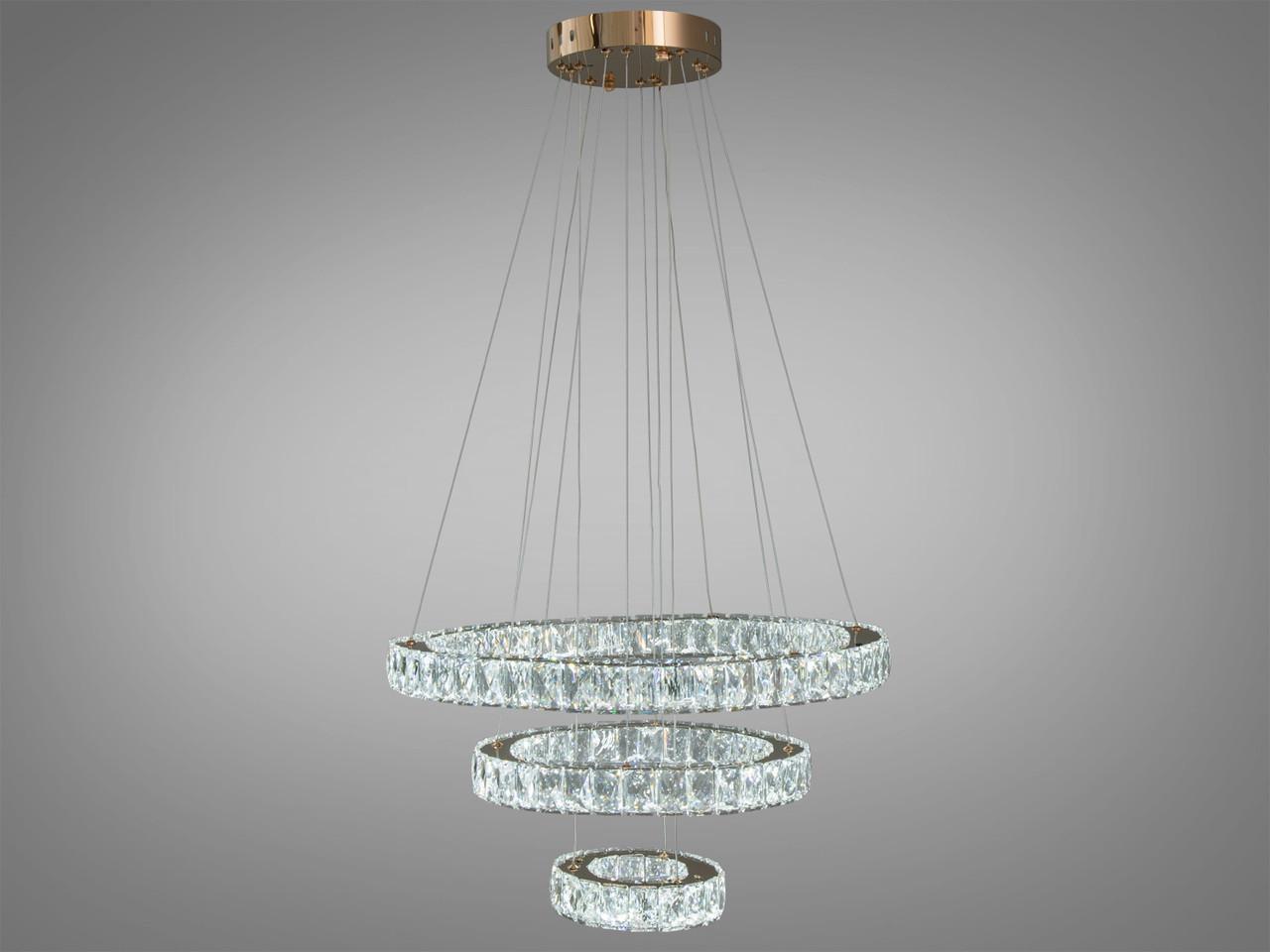 Люстра-подвес хрустальная LED 7201-8A/580+400+200G (2437589205)