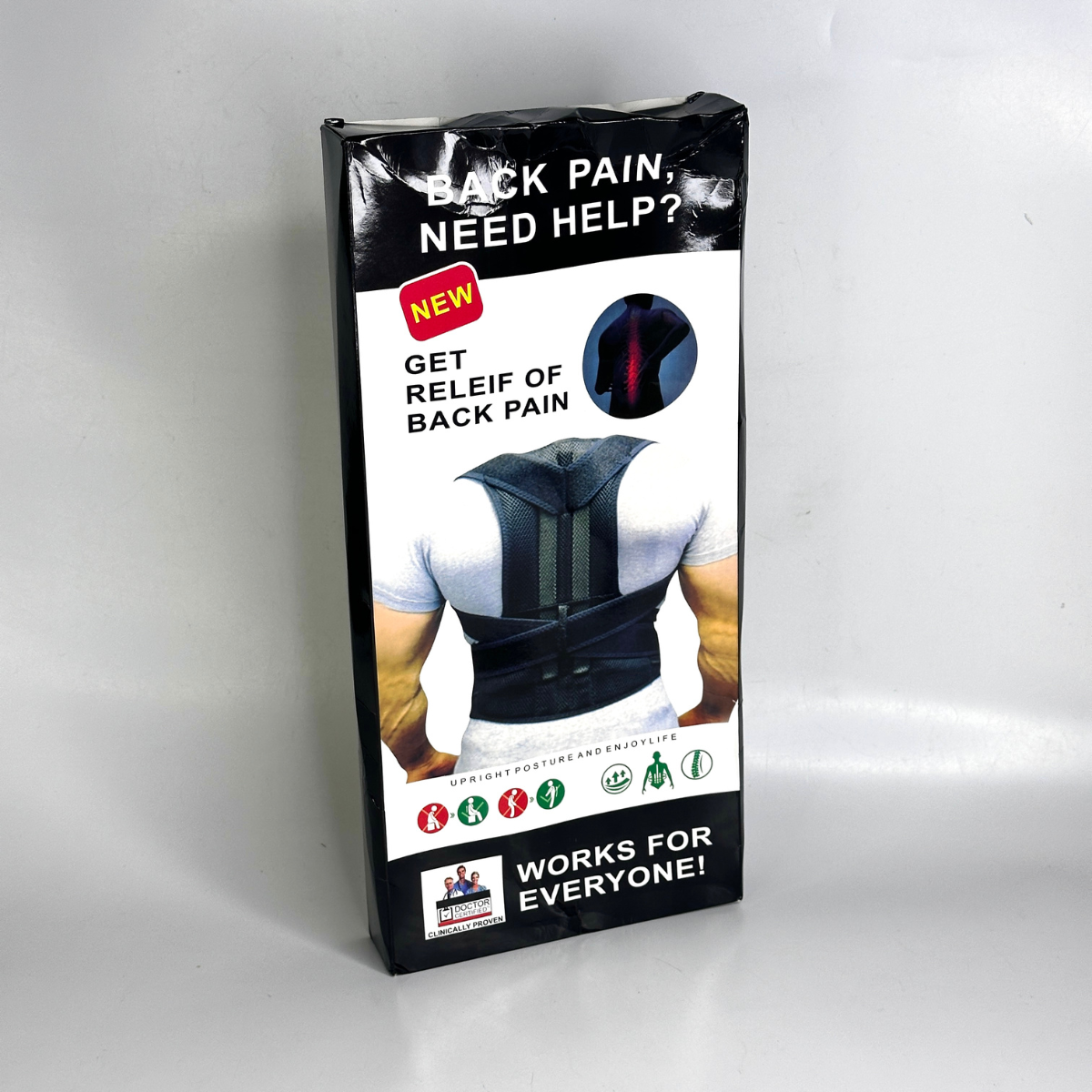 Коректор постави ортопедичний Back Pain Need Help Чорний (NBH-121-Black) - фото 9