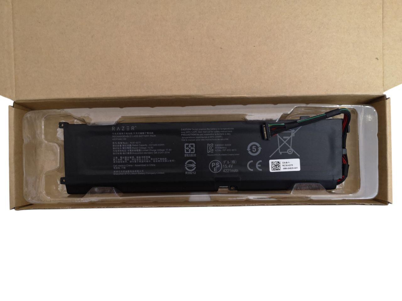 Аккумулятор для Razer Blade 15 Standard Edition 2018/2019/RZ09-0270/RZ09-02705E75/RZ09-0300/RZ09-03006/RC30-0270 4241 mAh 65Wh (0000
