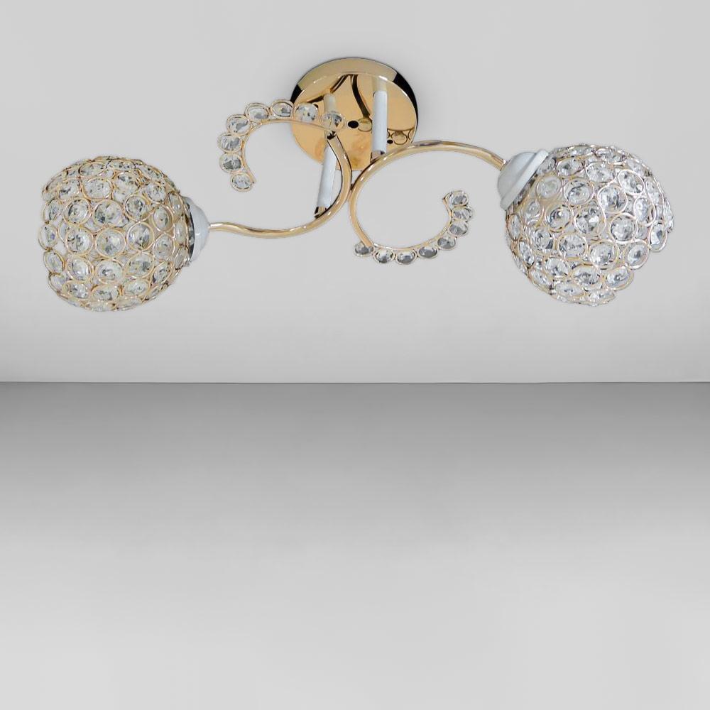 Люстра потолочная декоративная Lighthouse SRS-19765/2 Золотой/Белый