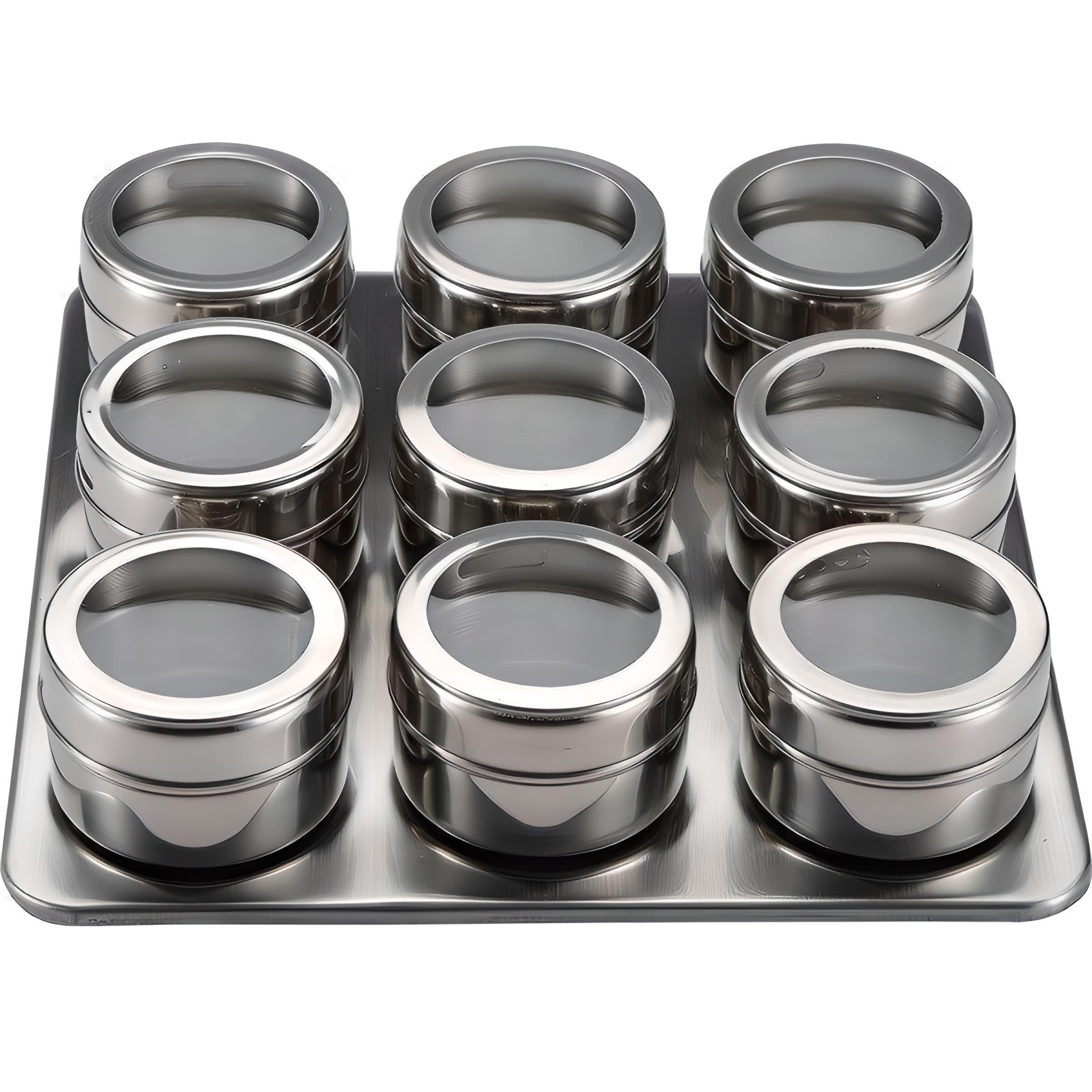 Набор для специй Benson BN-141 на магнит подставке 9 пр. (BENS-003)