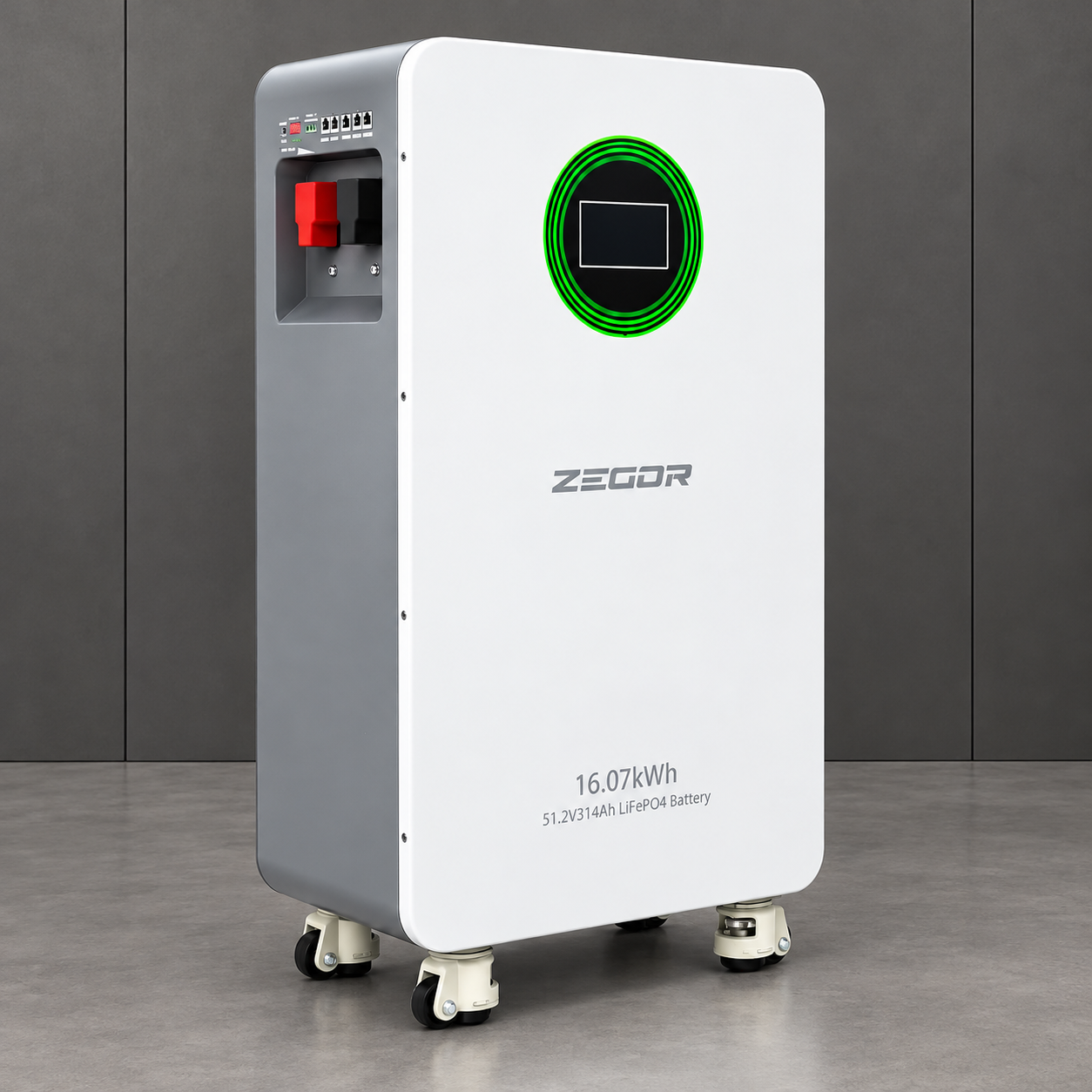 Аккумулятор для инвертора Zegor YCB-LFP48-320 батарея 16,07 кВт/ч BYD LiFePO₄ 51,2 В до 6000 циклов на колесах с дисплеем Аккумулятор для инвертора Zegor YCB-LFP48-320 батарея 16,07 кВт/ч BYD LiFePO₄ 51,2 В до 6000 циклов на колесах с дисплеем