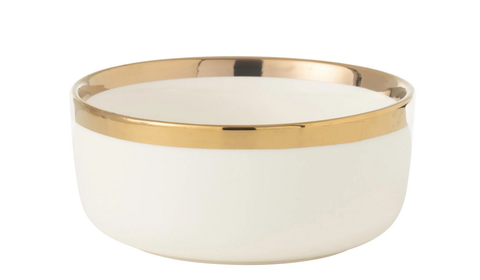 Пиала J-LINE d 14 см Белый/Золотой