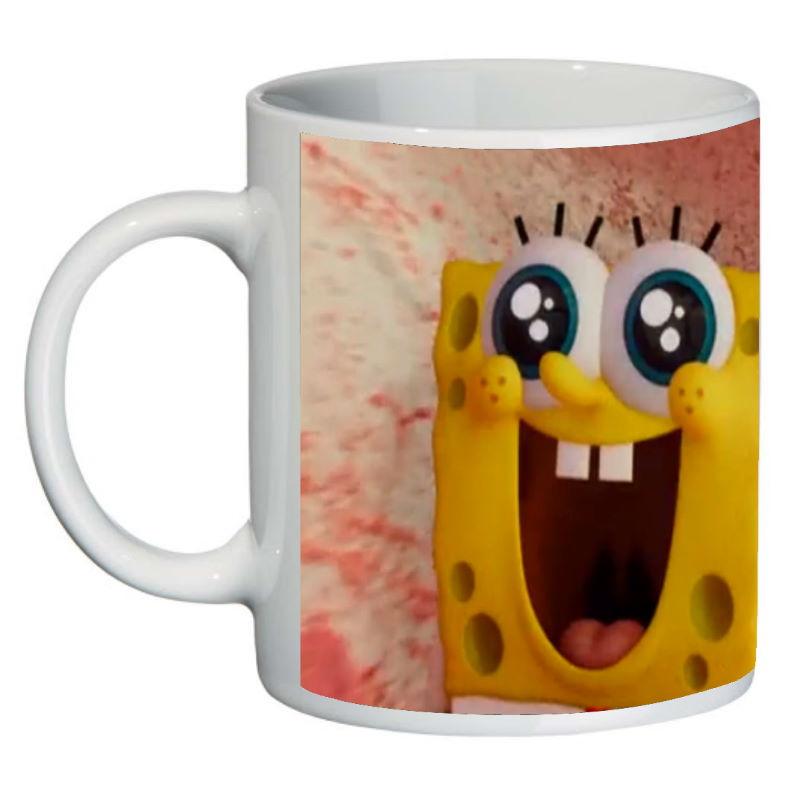Кружка с принтом SuperCup Губка Боб квадратные штаны (SC-SB-0023)