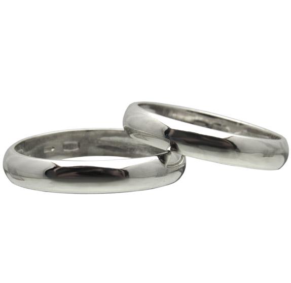 Пара обручальные серебряные кольца Классик 17