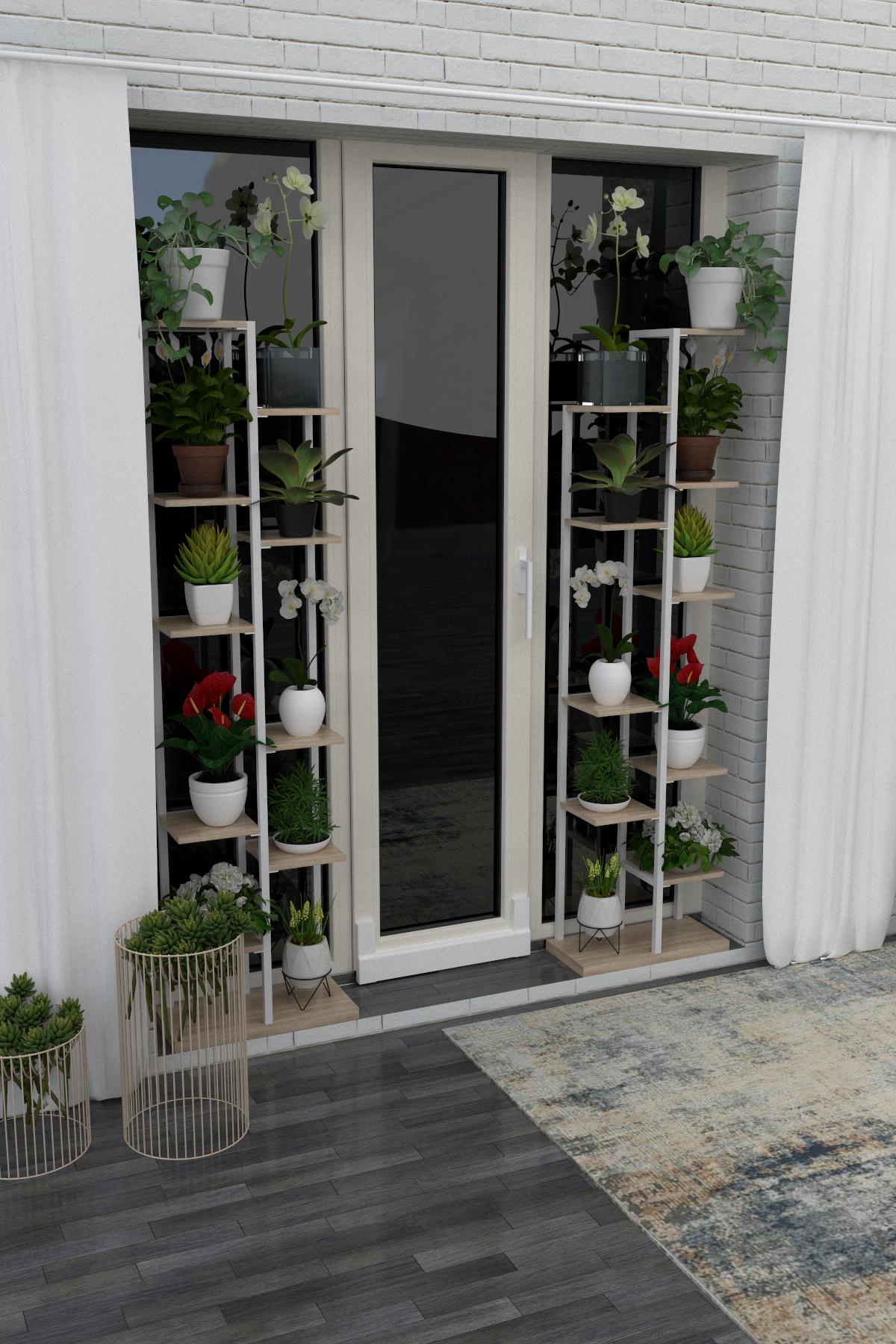 Подставка парная под цветы EcoLoft Ливия DSP-1454W-6 в стиле лофт (34141216)